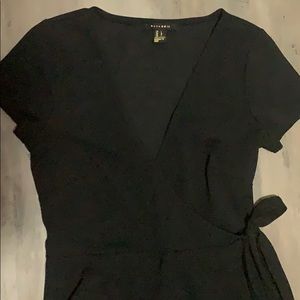 Black fold over dress